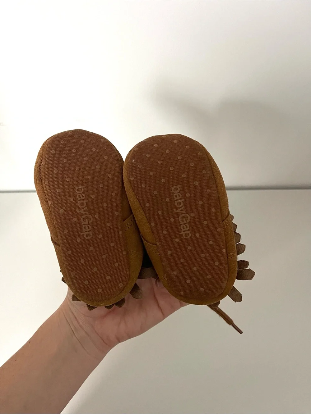 GAP Baby Moccasin Booties - Brown